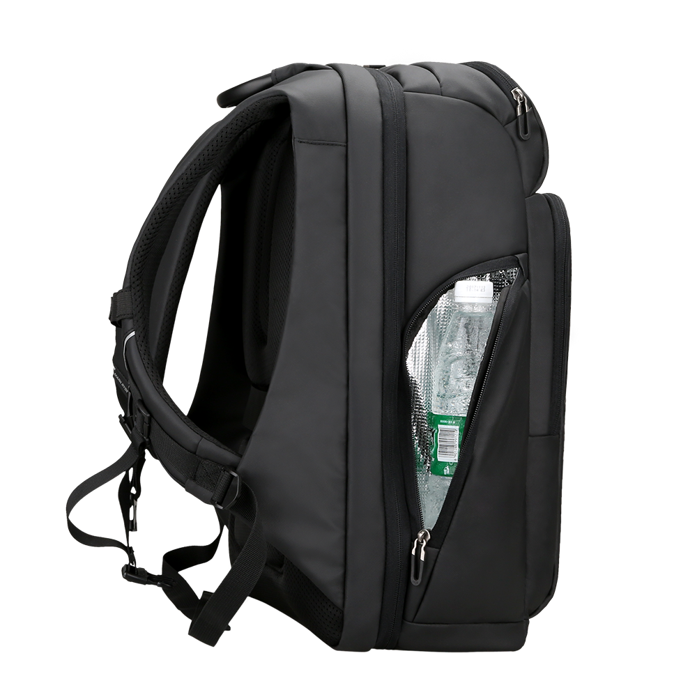 MarkRyden black anti-theft compacto spacious laptop backpack with side water pocket