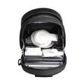 MarkRyden black masonry-inspired water-repellent crossbody bag with tech gear