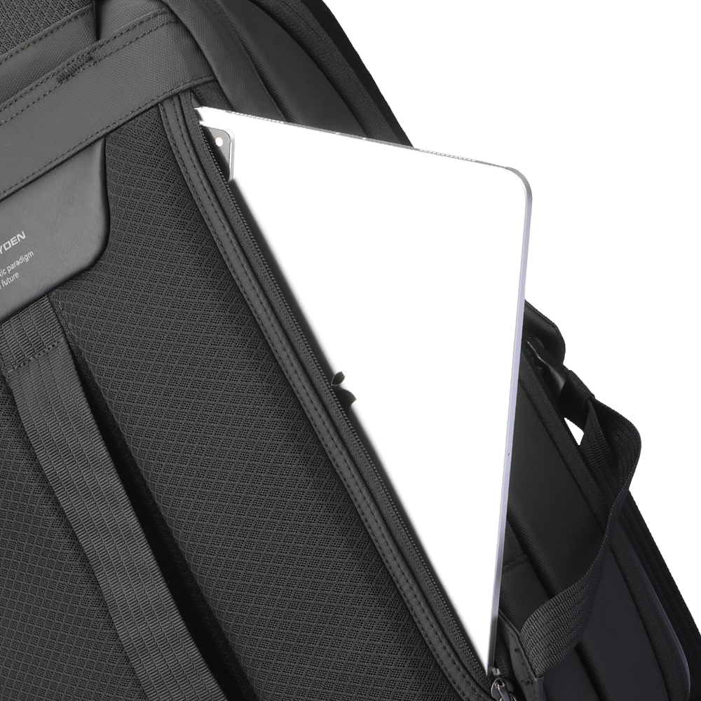 Markryden black hard-shell backpack with laptop compartment for work & travel