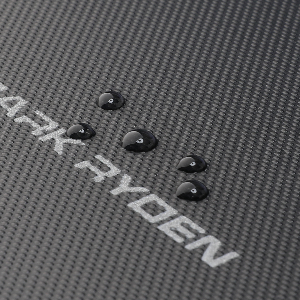 Mark Ryden Ratio Arc Apex waterproof hard-shell work backpack material with water droplets