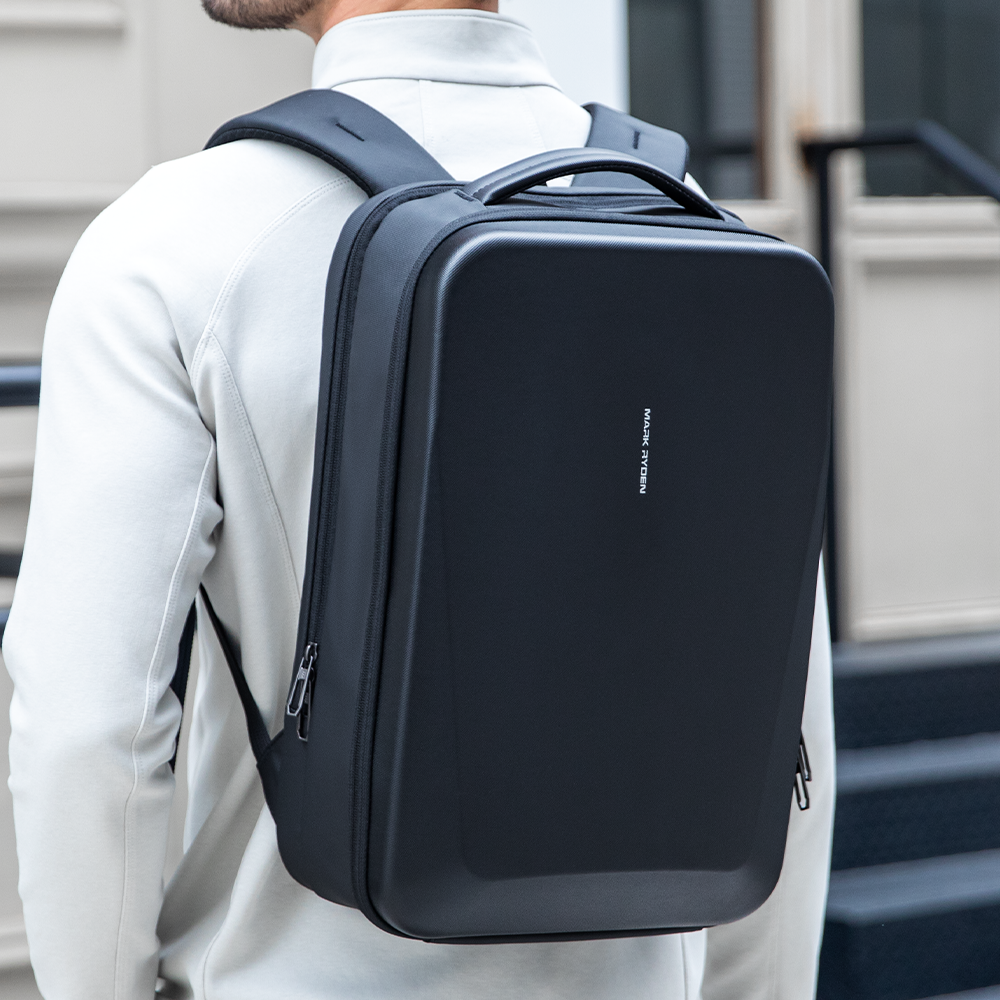 MARKRYDEN black hard-shell backpack for work - Ratio Arc Apex