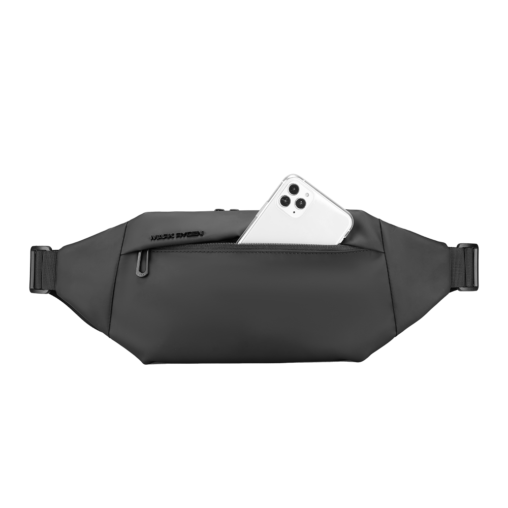 MarkRyden black water-repellent double-layer waist bag