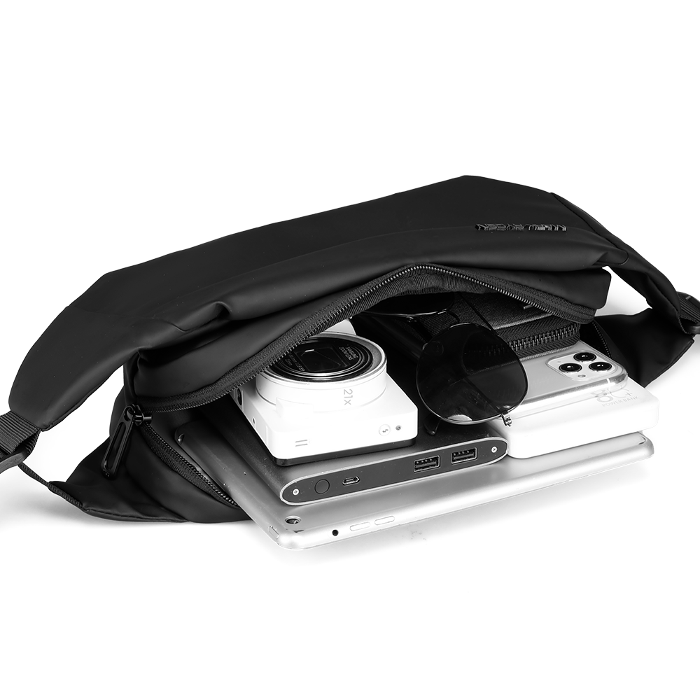 Markryden water-repellent double-layer shoulder bag holding camera, phone, sunglasses