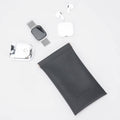 Mark Ryden black leather sunglasses pouch for eyeglasses/data cables