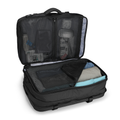 MarkRyden black multi-layered compartment minimalist backpack with clothes