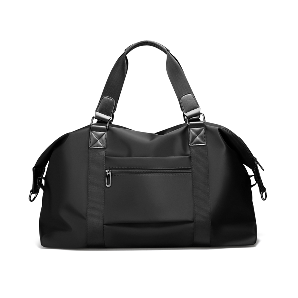 MarkRyden black lightweight spacious duffel bag with front pocket