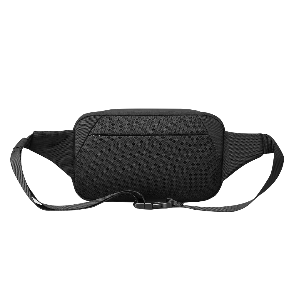 MarkRyden stylish waterproof black crossbody bag with multiple compartments