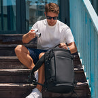 Aegis Fortress: All-Weather 38L Multi-Compartment Backpack For Travel