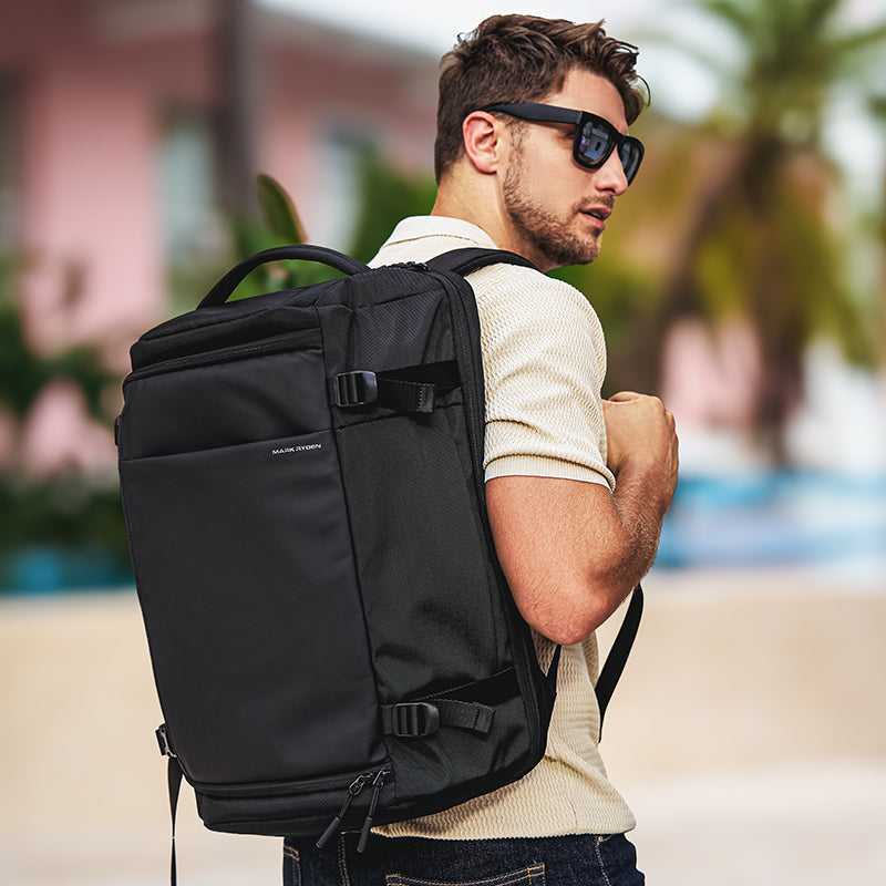 Aegis Fortress: All-Weather 38L Multi-Compartment Backpack For Travel