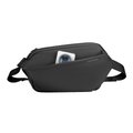 Mark Ryden black leather anti-theft messenger bag with front pocket
