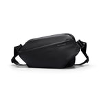 Black leather MarkRyden Fingon Ⅰ city commuter messenger bag