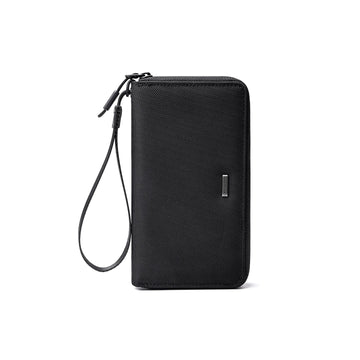 TetherZip: Wristlet Coin Wallet with Detachable Carry Strap and Inner Zipper Pocket