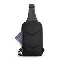 MARKRYDEN black waterproof large-capacity crossbody bag with chevron design