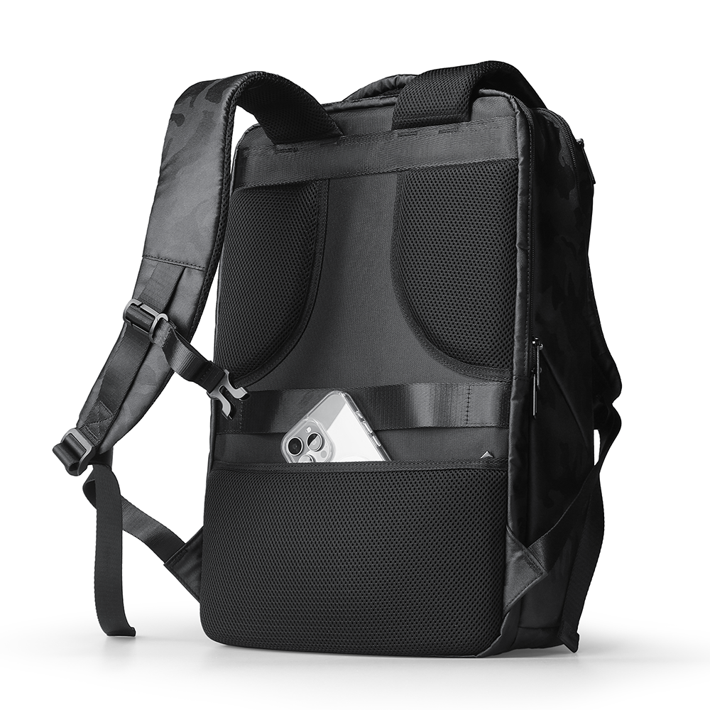 MarkRyden Compacto Pro I tactical commuter backpack with mesh back panel and phone pocket