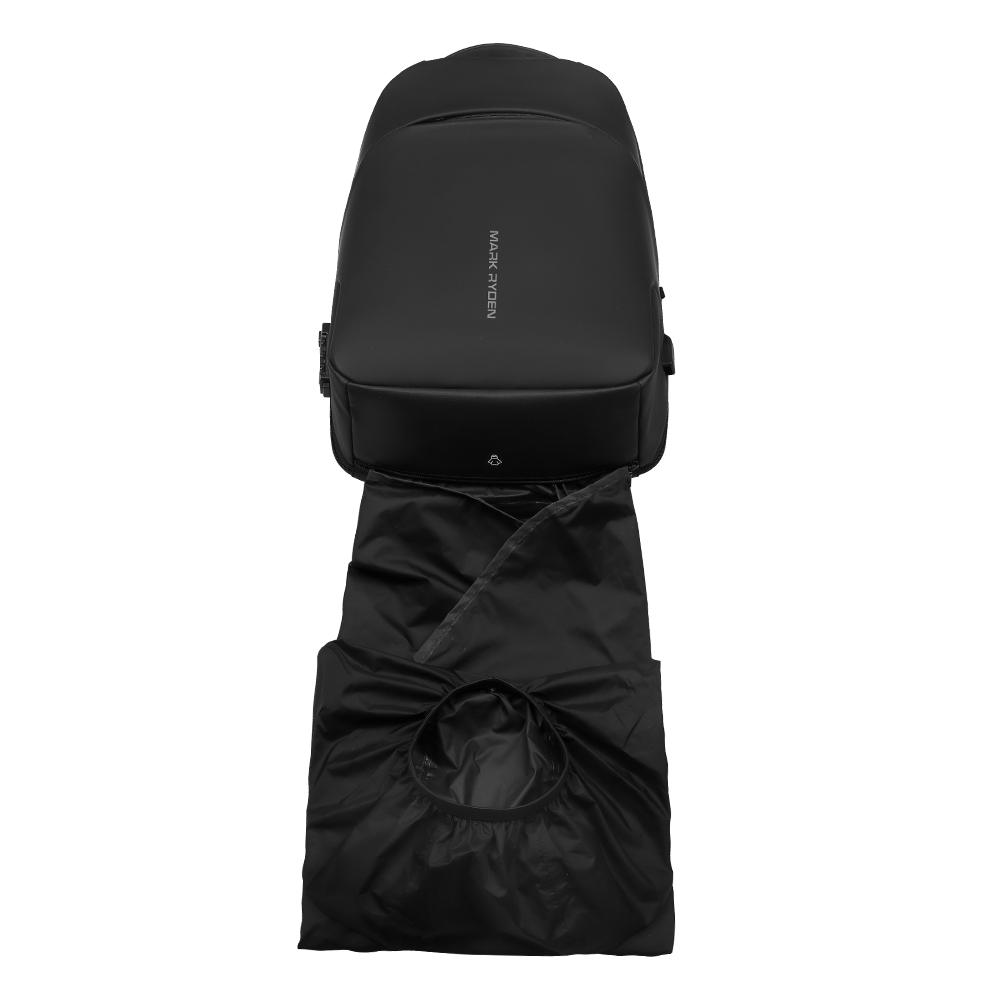 Mark Ryden black anti-theft laptop backpack with water-repellent design and protective cover