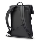 MarkRyden black minimalist daily commute backpack with adjustable straps