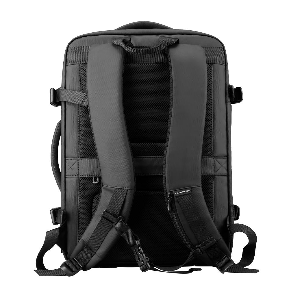 Mark Ryden black water-repellent multifunctional backpack with padded straps