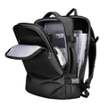 Mochila l: Black waterproof USB backpack with tech storage
