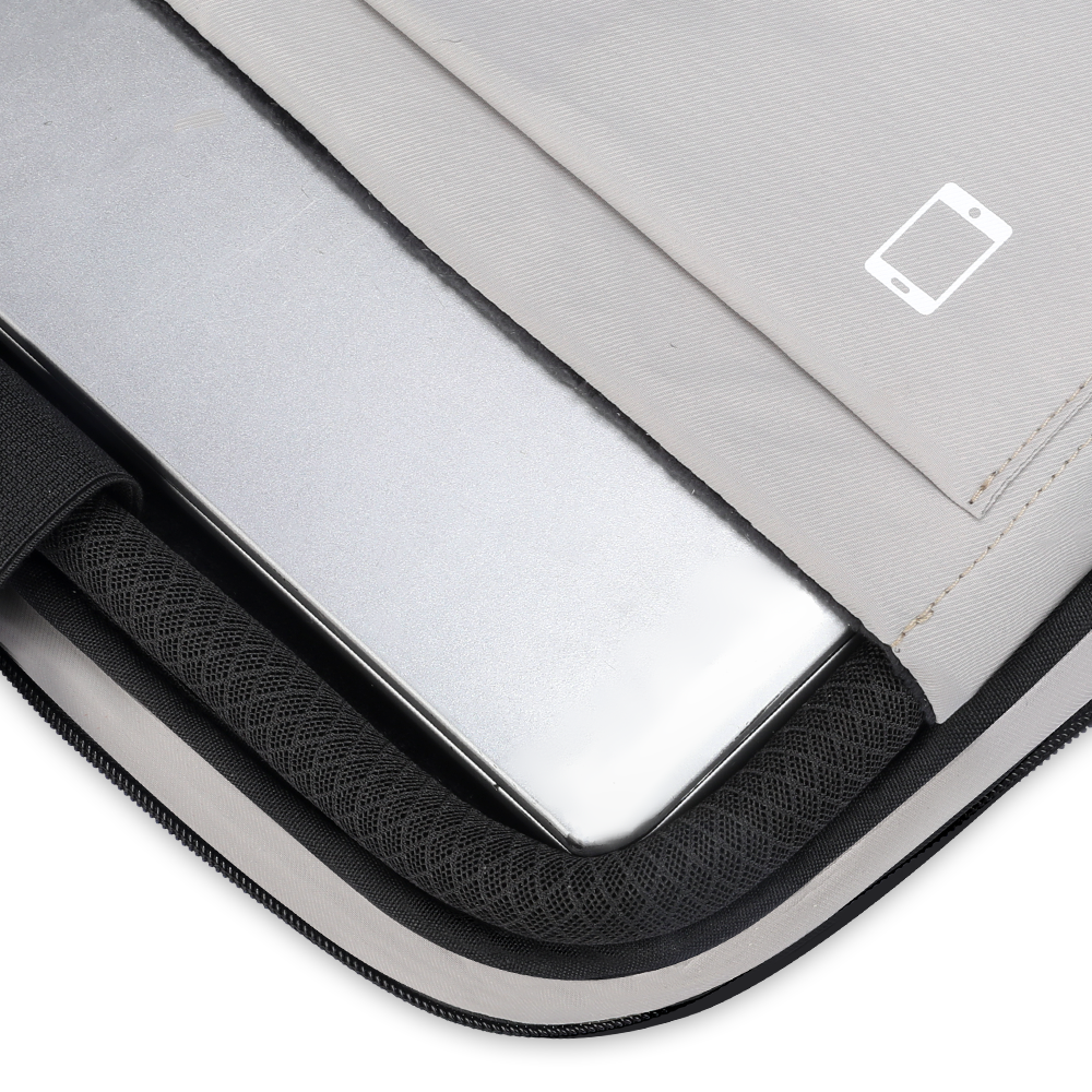 Polycom 2nd waterproof backpack holds silver laptop, built-in USB - modern travel bag