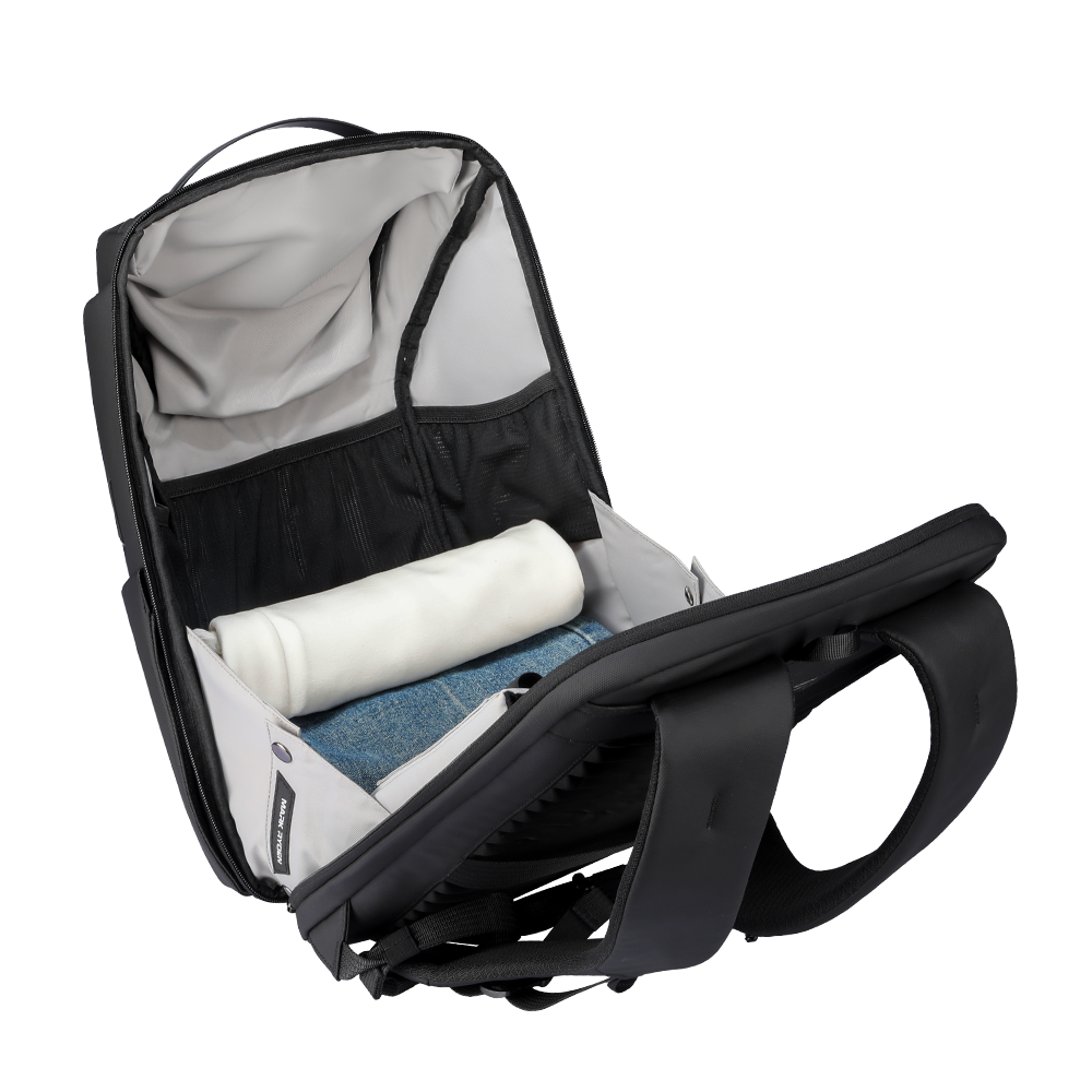 MARKRYDEN Polycom 2nd waterproof backpack with built-in USB, spacious interior holding clothes for travel