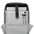 MarkRyden gray waterproof backpack with USB compartment for traveling