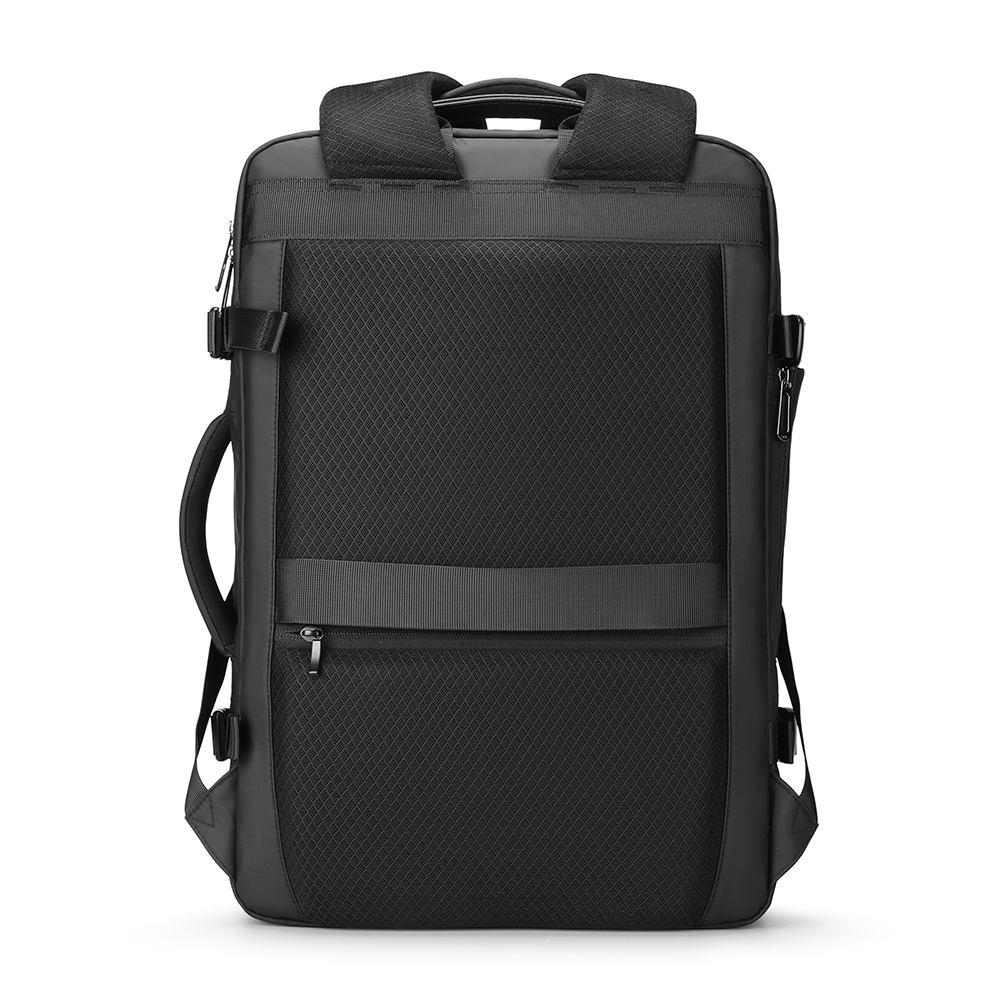 MarkRyden black anti-theft multi-functional large capacity backpack with mesh panels