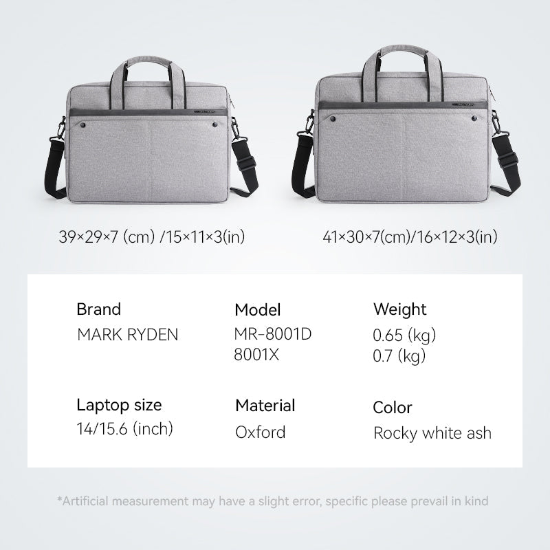 Classic I: MarkRyden Tech Commuter Computer Briefcase 14 / 15.6 inch in Gray - MARK RYDEN US - Laptop briefcase - 