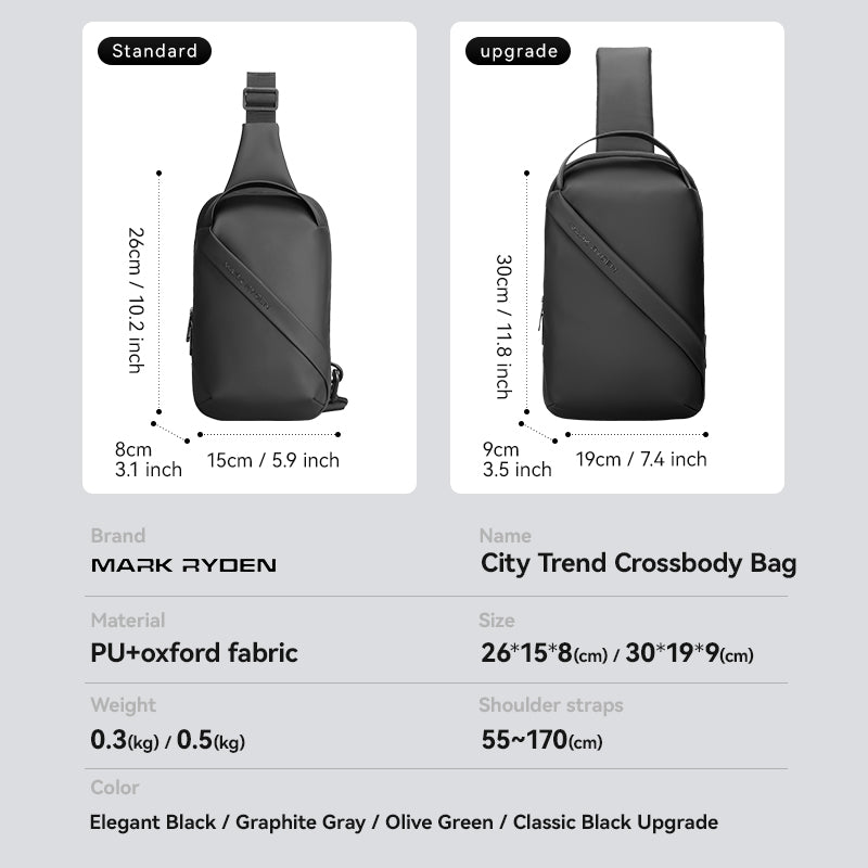 Clear: Simple Clean Waterproof Large Capacity Crossbody Bag - MARK RYDEN US - Crossbody Bag - 6.92735E+12