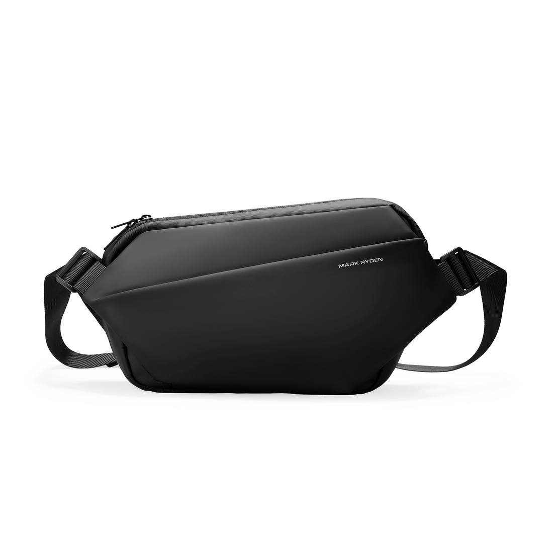 Black leather MarkRyden Fingon Ⅰ city commuter messenger bag