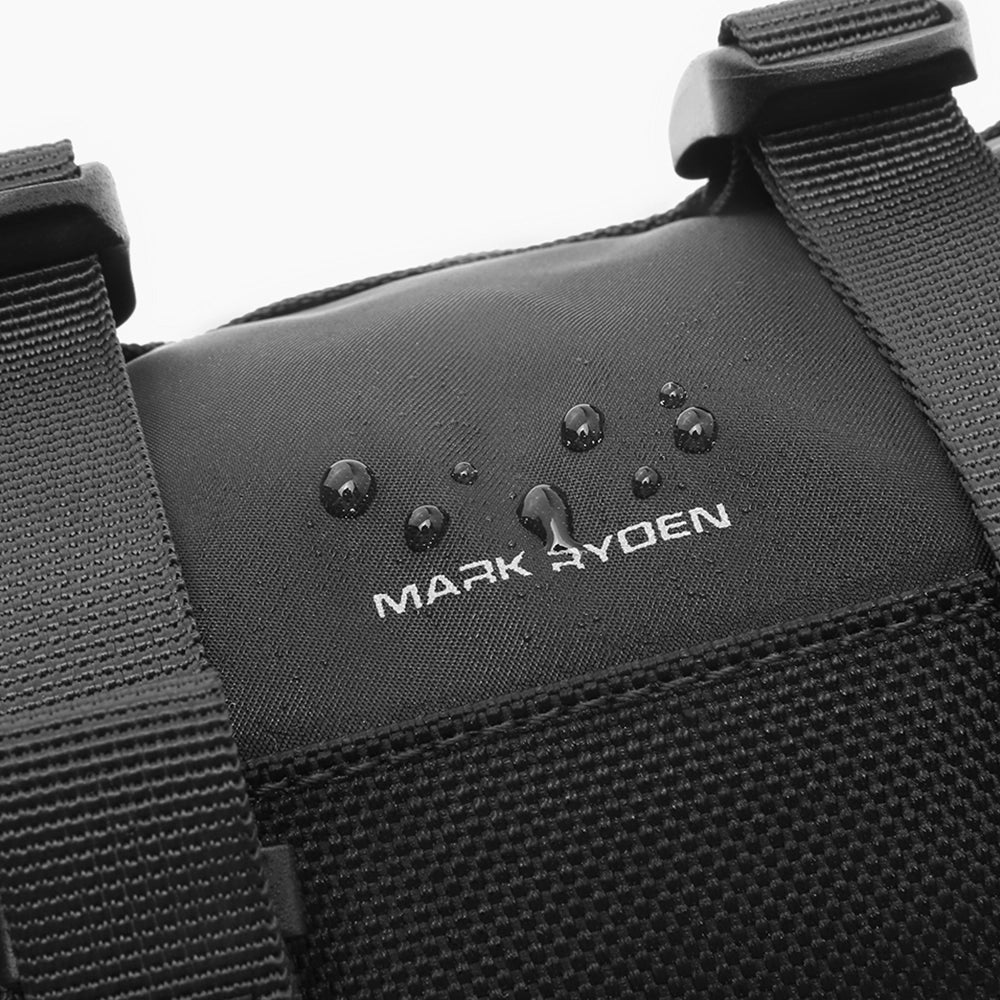 Mark Ryden black waterproof crossbody bag with straps for modern travelers