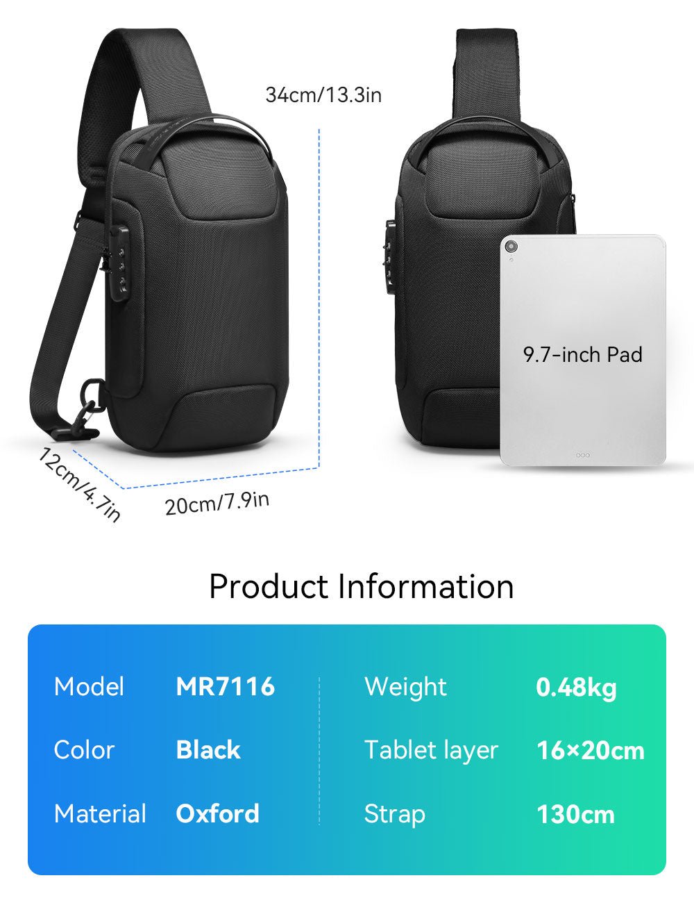 ODYSSEY MINI: Business Casual Style Anti - theft Waterproof Crossbody Bag - MARK RYDEN US - Crossbody Bag - 1.06116E+13