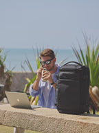 Aegis Fortress: All-Weather 38L Multi-Compartment Backpack For Travel