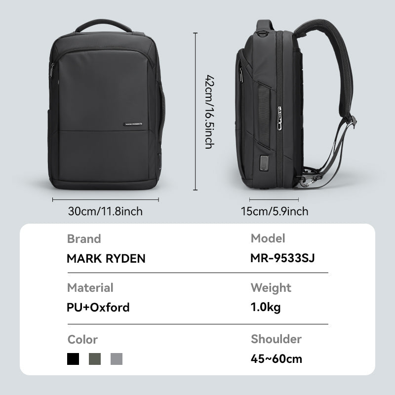 Squero III: Multi - type Switch Daily Backpacks Capacity upgraded model - MARK RYDEN US - Backpack - 1.06116E+13