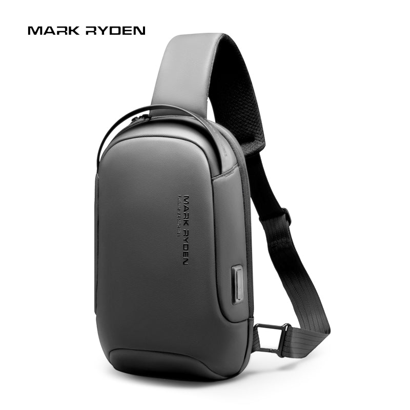 Torino: Multifunctional USB Port Adjustable Shoulder Strap Hidden Pockets Secure Sling Bag - MARK RYDEN US - Crossbody Bag - 1.06116E+13